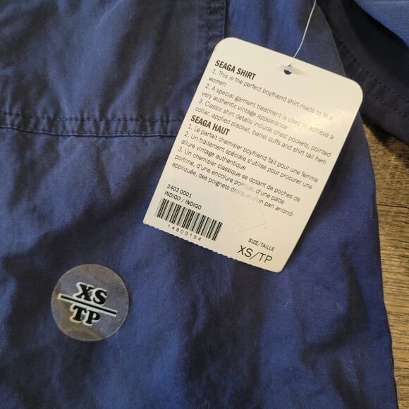 NWT ROOTS | Seaga Long Sleeve Button Down Shirt Top | Sz. XS - Picture 2 of 5